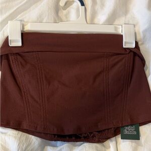 WILD FABLE- SIZE L-DARK BROWN CROPPED SHIRT